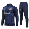Barcelona Trenings Collegegenser 2024-25 Kvart-Zip Navy - Herre